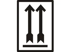 Etiket Zwarte Pijl Omhoog 70x100mm Rol 500 Stuks