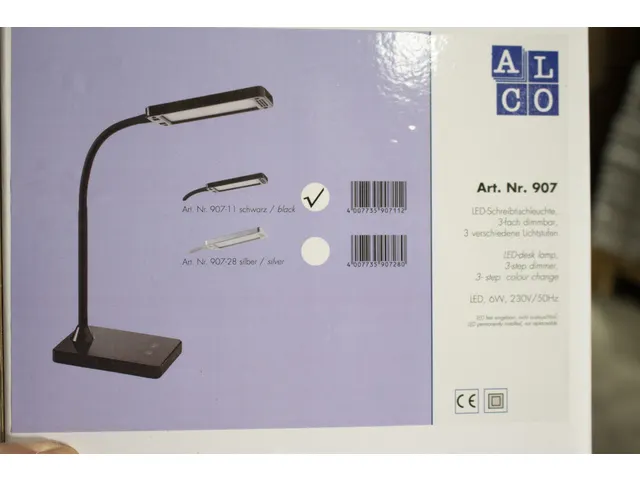 Bureaulamp Alco zwart LED 230v 6W dimbaar 43cm