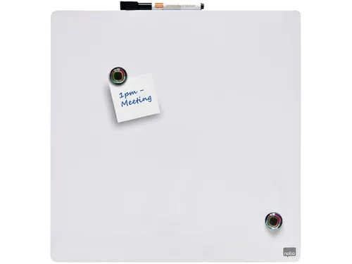 Nobo magnetische droog uitwisbare Mini Whiteboard tegel 36x36cm Wit