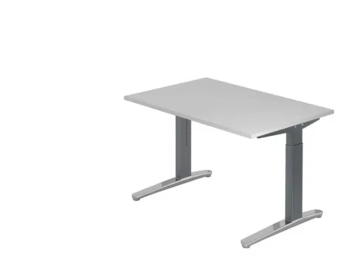 In hoogte verstelbaar bureau,HxBxD 680-850x1200x800mm,blad grijs