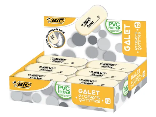 Gum Bic Galet pvc vrij zacht potlood wit