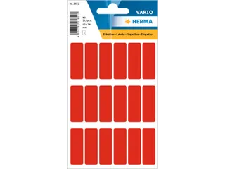 HERMA 3652 Universele etiketten 12x34mm Rood 90 stuks - 1