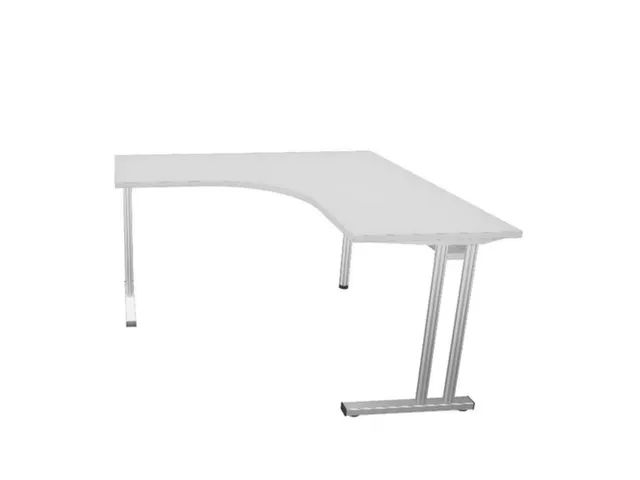 bureau in vrije vorm,HxBxD 740x1400x1400mm,vrije vorm,MP-lichtgrijs