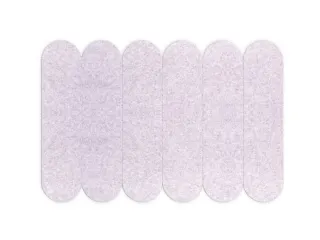 Akoestische PET-vilt ovale stroken lichtgrijs 30x120cm 6 stuks - 1