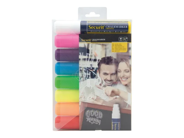Krijtstift Securit Sma-720 Blokpunt 7-15mm Assorti 8 Stuks