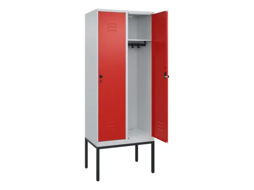 locker,HxBxD 2120x800x500mm,2vak,vak B 400mm,draaigrendel