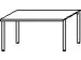 Bureau 4-Poot Hxbxd 680-800X1200X800Mm Ronde Buis Lichtgrijs