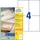 Etiket Avery Zweckform LR3483 105x148mm A6 recycled Wit 400 stuks