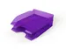Brievenbakje Stapelbaar Basic A4 Transparant Paars