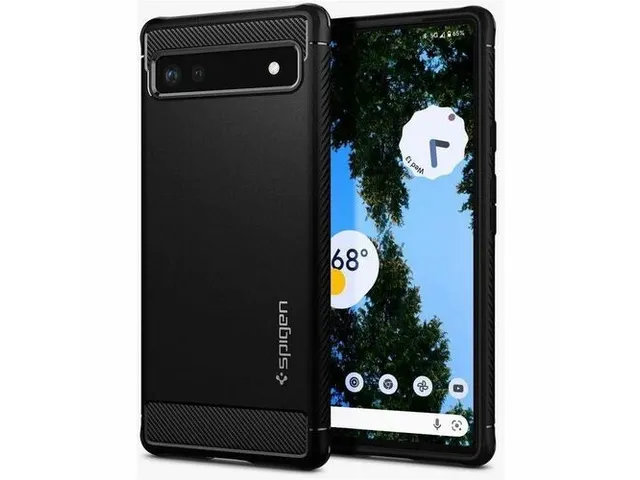 Spigen Case ACS04476 Pixel 6A Rugged Armor Mat zwart