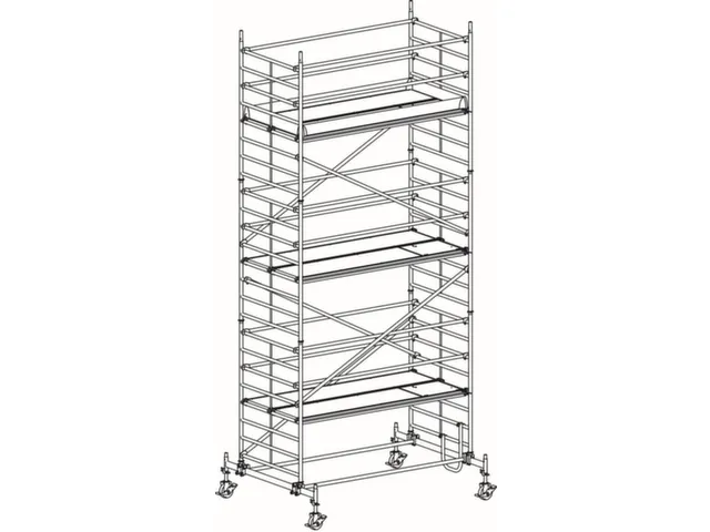 rolsteiger,reik H 7,6m,steiger H 6,82m,3platform(s),m. luik