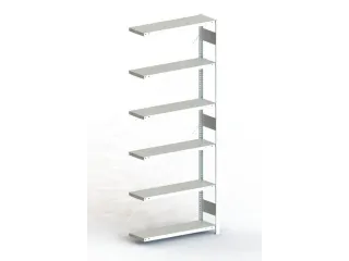 Inhaakstelling Aanbouwveld Ral7035 2500x1006x336mm 6legborden 100kg - 2