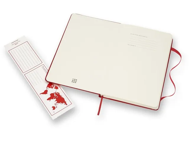 Notitieboek Moleskine large 130x210mm lijn hard cover scarlet red