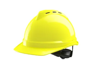 MSA V-Gard 500 GV422 veiligheidshelm, ABS, met ventilatie, geel, per s - 1