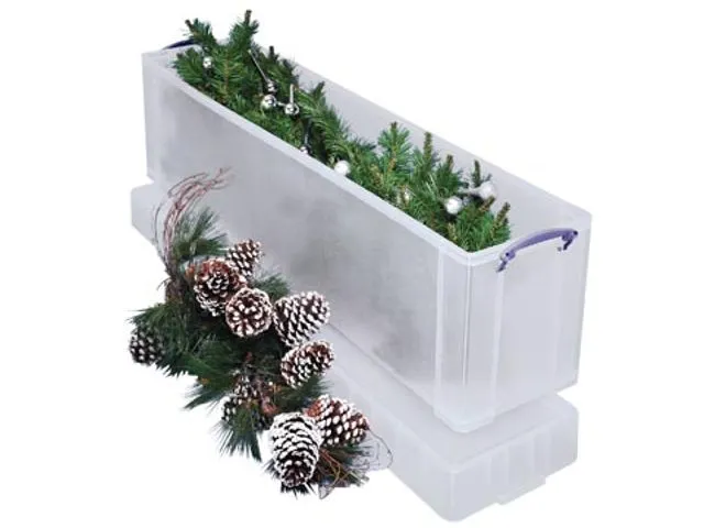 Opbergbox Really Useful 77 liter 1201x270x355mm transparant wit