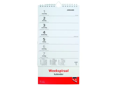 Weekspiraalkalender 2027 Quantore