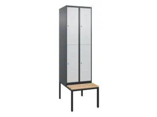 Dubbeldekse dekenkist,HxBxD 2120x600x815mm,2x2vak.,vak B 300mm - 1