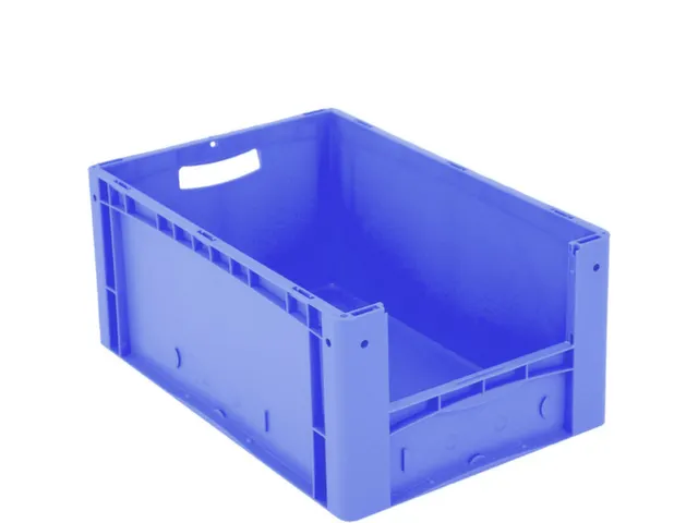 Euronorm Stapelkrat M. Grijpopening Pp 270x600x400mm Blauw