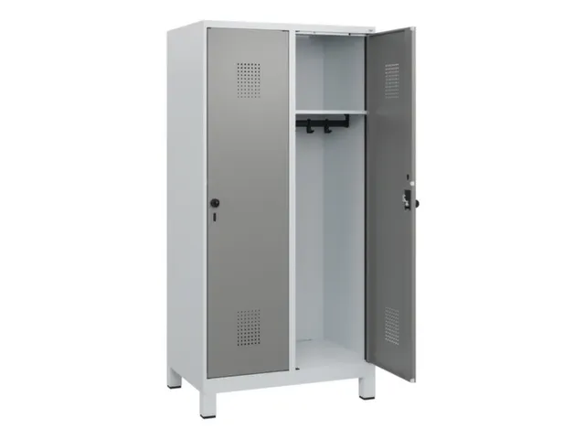 schoollocker,HxBxD 1630x800x500mm,2vak,vak B 400mm,draaigrendel,voeten