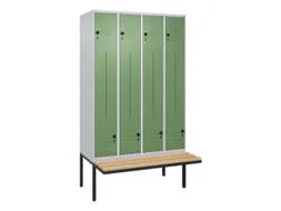 Z-garderobekast,HxBxD 2120x1200x815mm,8vak,vak B 300mm,draaigrendel