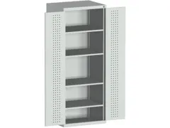 kast met geperforeerde platen,HxBxD 2000x800x650mm,4xStalen bodem