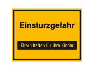 aanwijzingsbord,Instortingsgevaar,aluminium gemerkt,gemoffeld - 1
