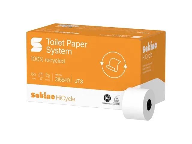 Satino HiCycle JT3 toiletpapier 2-laags 100m wit 24 rollen