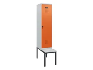 locker met bank,HxBxD 1950x400x815mm,1vak,vak B 400mm,draaigrendel - 2