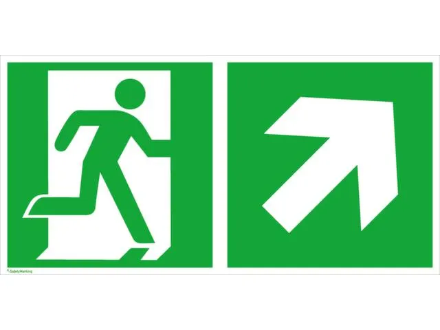 Panneau Sortie de secours Issue de secours à droite