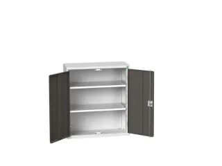 wandkast 900x800x350mm 2xStalen bodem sokkel Ral 7035 front Ral 7016 - 1