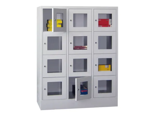Armoire Multicases Portes Vitrées Hxlxp 1518X1230X500Mm 12Cases Large