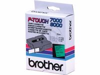 Lettertape Brother P-Touch Tx-751 24Mm Zwart Op Groen