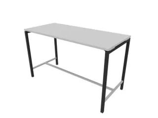 statafel,HxBxD 1070x1800x800mm,hoekig,met 4-voeten donkergrijs - 1