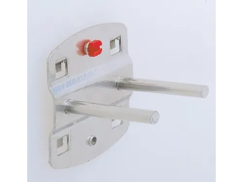 gereedschapshouder,v. perfoplaat,dubbel,L 100mm,einde recht,RAL7016