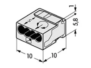 Lasklem / Dozenklem Micro - Voor Massieve Geleiders - 4-Draads - Licht - 5