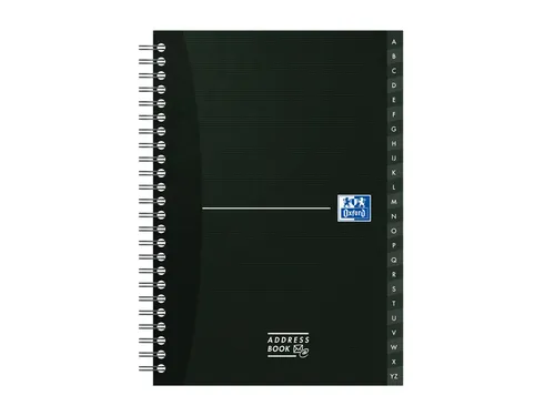 Adresboek Oxford Essentials A5 72vel dubbelspiraal assorti
