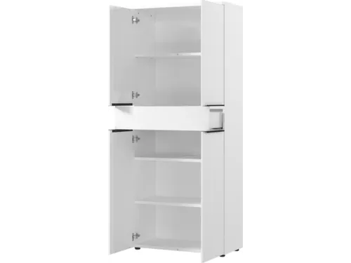 dossierkast,HxBxD 1970x810x400mm,4xhouten vloer,4ordnerhoogte,romp wit