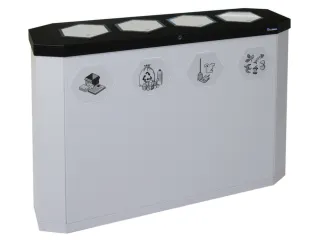 afvalverzamelstation,4x45l,HxBxD 830x1200x355mm,4opening(en) - 1