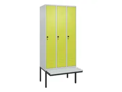 locker voor scheiding van kleding,HxBxD 2120x900x815mm,3vak