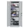universele kast,RAL 7035,HxBxD 1950x800x500mm,4xStalen bodem,cil.-slot