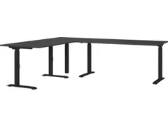 hoekbureau,in h. verstelb.,HxBxD 710-910x2400x2000mm,blad grafiet