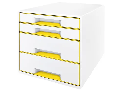 Ladenblok Leitz WOW Cube 4 laden wit/geel