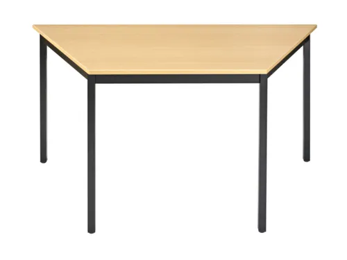 Tafel Trapeziumvormig 120x60 Cm Frame Zwart Blad Beuken