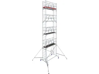 rolsteiger,werk H 10,4m,steiger H 9,5m,platform BxD 2500x750mm - 4