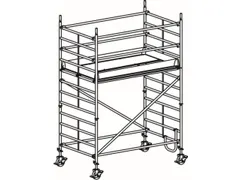 rolsteiger,reik H 4,4m,steiger H 3,64m,1platform(s),m. doorgang