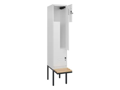 Z-garderobekast,HxBxD 2120x400x815mm,2vak,vak B 400mm,draaigrendel