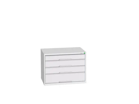 ladekast HxBxD 600x800x550mm 4laden romp RAL7035 front RAL7035