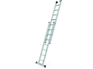 schuifladder,2x12,trede(n),balk L 6,42m,2-dlg.,aluminium - 2