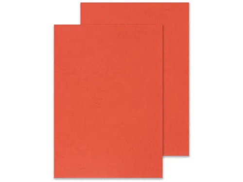 Dekblad A4 Rood Lederlook 250 Grams Pak 100 Stuks