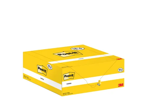 Memoblok 3M Post-it 653-CY 38x51mm geel voordeelpak